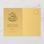 Chinese Slang Jaar 2025 Elegante Monogram Teksten Briefkaart (Achterkant)