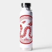 Chinese Slang rode papier-cut stijl WB Waterfles (Links)