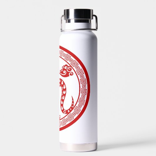 Chinese Slang rode papier-cut stijl WB Waterfles (Achterkant)