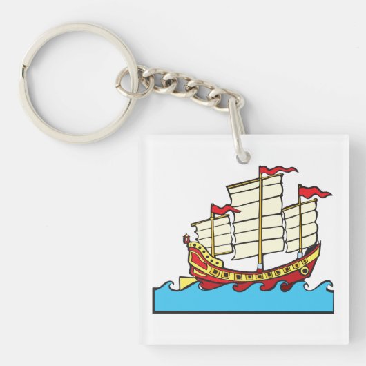 Chinese Sleutelhanger voor zeilschepen (Voorkant)