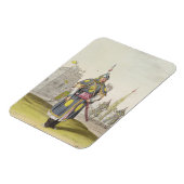 Chinese soldaat in volledige gevechtsjurk, illustr magneet (Linkerzijde)