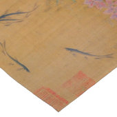 Chinese Song Dynasty Fish Amid Falling Flowers Lange Tafelloper (Hoek)