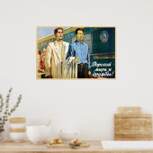 Chinese-Sovjet Propagandaposter, Vintage Vrede Poster (Keuken)