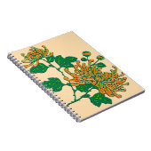 Chinese spinchrysanten - licht sinaasappel notitieboek (Rechterzijde)