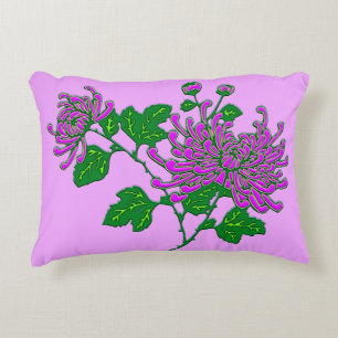 Chinese spinchrysanthema - lavendel accent kussen