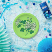 Chinese spinchrysanthema - roomwit papieren bordje (Feest)