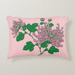 Chinese spinchrysanthema - zacht roze accent kussen