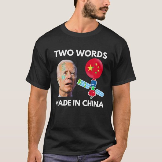Chinese Spy Balloon Funny Surveillance Joe Biden C T-shirt (Voorkant)