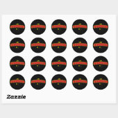 Chinese stad Shanghai "Team" Ronde Sticker (Vel)