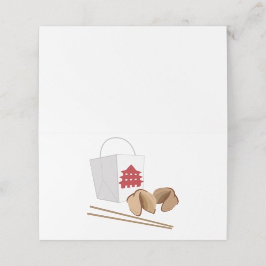 Chinese start plaatskaartje (Buitenkant ongevouwen)