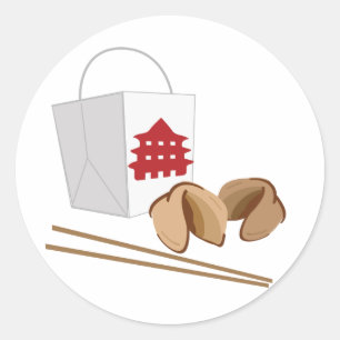 Chinese start ronde sticker