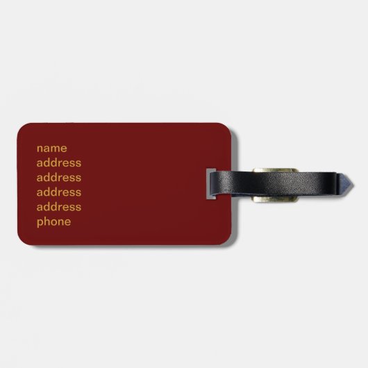 Chinese sterrenbeeld: Paard Bagagelabel (Achterkant horizontaal)