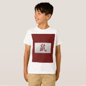 Chinese sterrenbeeld Rat rood T-shirt (Voorkant volledig)