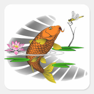Chinese Sticker Koi Artwork