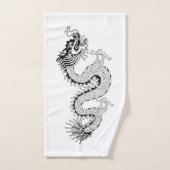 Chinese stijldraak B&W Handdoek (Handdoek)