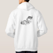 Chinese stijldraak B&W Hoodie (Achterkant)