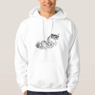 Chinese stijldraak B&W Hoodie