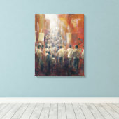 Chinese Street 1992 Canvas Afdruk (Insitu (Houten vloer))