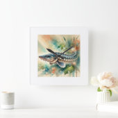 Chinese Sturgeon 190724AREF138 - Watercolor Vierkante Klok (Huis)