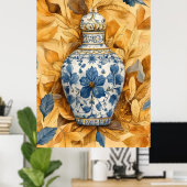 Chinese-style ceramic vase ("chinoiserie") poster (Thuiskantoor)