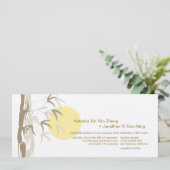 Chinese Sunrise Bamboo Natuur Tropische bruiloft Kaart (Staand voorkant)