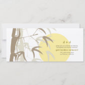 Chinese Sunrise Bamboo Natuur Tropische bruiloft Kaart (Achterkant)