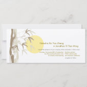 Chinese Sunrise Bamboo Natuur Tropische bruiloft Kaart (Voorkant)