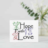 'Chinese symbolen' Briefkaart (Staand voorkant)