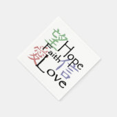 Chinese symbolen voor liefde, hoop en geloof servetten (Hoek)