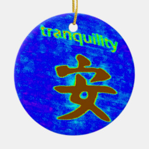 chinese symbool voor kalmeringssieremmer keramisch ornament