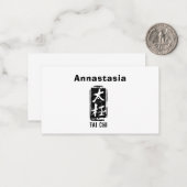 Chinese Tai Chi Words Black and White Seal Notitiekaartje (Voorkant / Achterkant in situ)