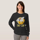 Chinese Tai Chi Yin Yang Crane Animal Sun T-shirt (Voorkant volledig)