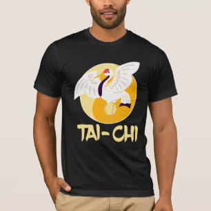 Chinese Tai Chi Yin Yang Crane Animal Sun T-shirt