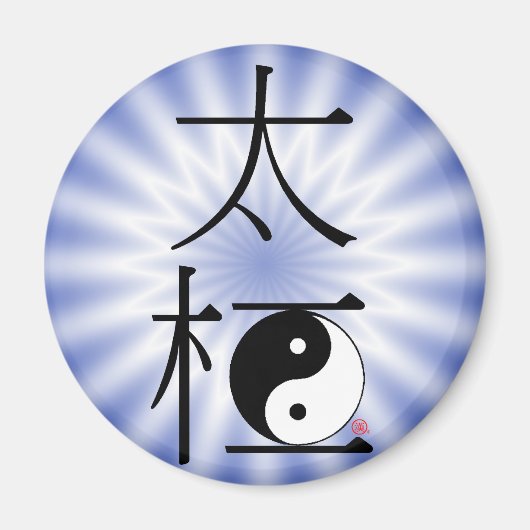 Chinese Tai Chi Ying Yang Light Magneet (Voorkant)