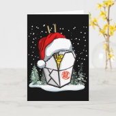 Chinese Takeout Box Kerstman Hoed Grafisch Kaart (Gele Bloem)