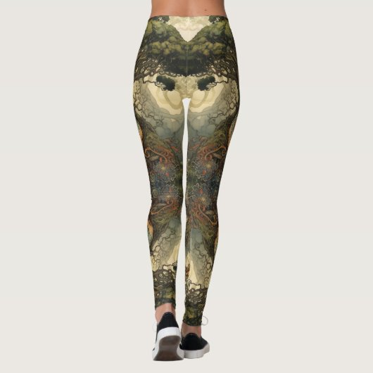 Chinese Tattoo voor boomdraak Leggings (Achterkant)