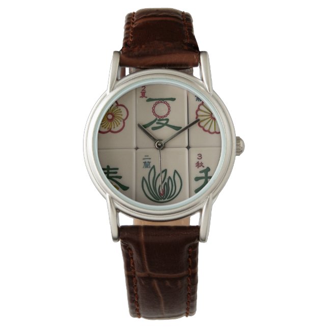 Chinese tegels horloge (Voorkant)