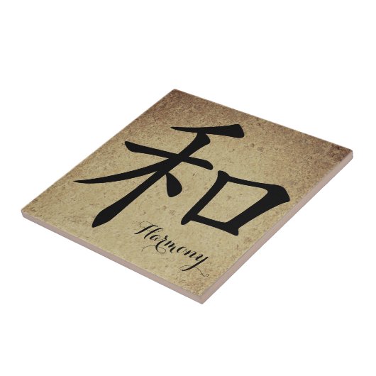 Chinese tekenharmonie tegeltje (Zijkant)