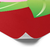 Chinese tekenkalligrafie langlevendigheid Illustra Poster (Hoek)