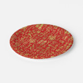 Chinese tekens - Lucky Symbols Patroon Papieren Bordje (Gekanteld)