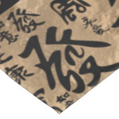 Chinese tekens - Lucky Symbols Patroon Tafelkleed (Gekanteld)