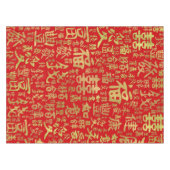 Chinese tekens - Lucky Symbols Patroon Tafelkleed (Voorkant (Horizontaal))