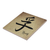 Chinese tekenwaarheid tegeltje (Zijkant)
