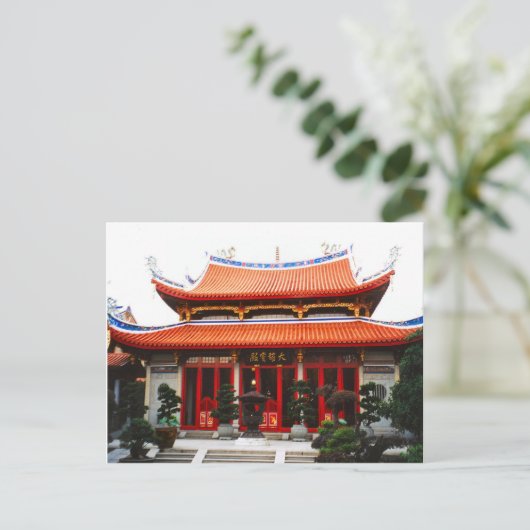 Chinese tempel briefkaart (Staand voorkant)
