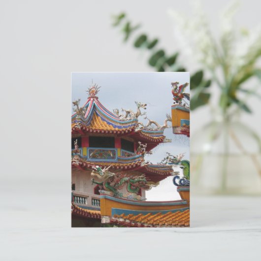 Chinese tempel briefkaart (Staand voorkant)