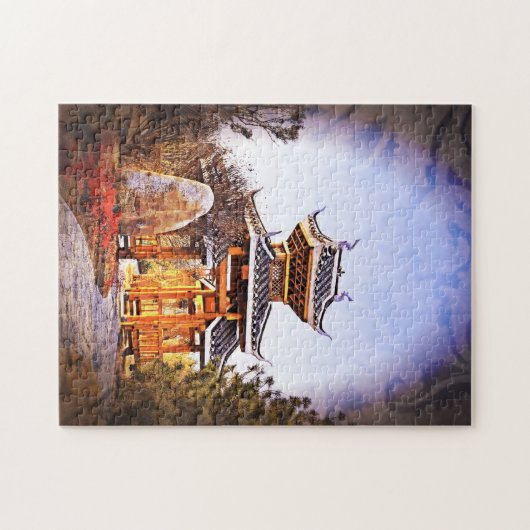 Chinese Tempel Jigsaw Puzzel Ontwerp (Horizontaal)