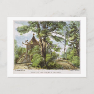 Chinese tempel, Kew Gardens, bord 13 van 'Kew Ga' Briefkaart