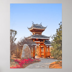 Chinese tempel poster