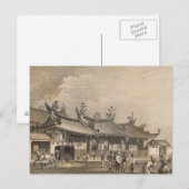 Chinese tempel, Singapore Briefkaart (Voorkant / Achterkant)
