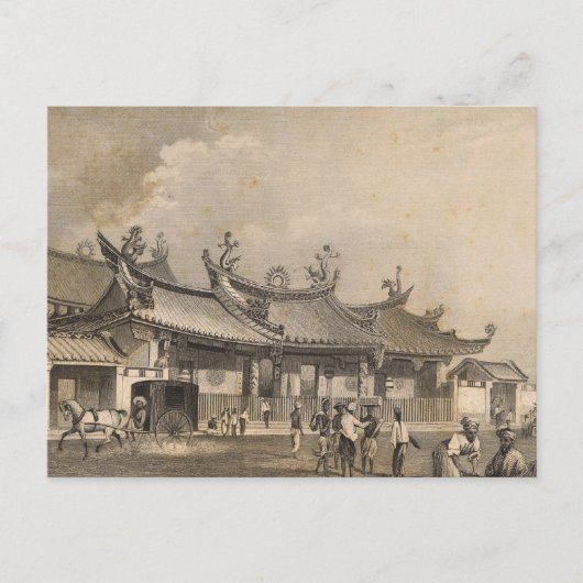 Chinese tempel, Singapore Briefkaart (Voorkant)